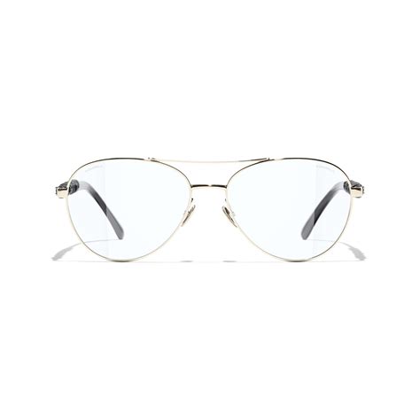 chanel glasses 3366|Pilot Blue Light Glasses Metal & Calfskin Light Gold .